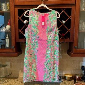 Lilly Pulitzer Mila Shift Dress in pink and green - size 16